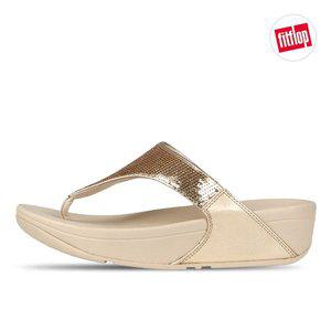 [핏플랍][2025SS 핏플랍] 루루 시퀸 토포스트 쪼리 슬리퍼 샌들 골드 JF3-675