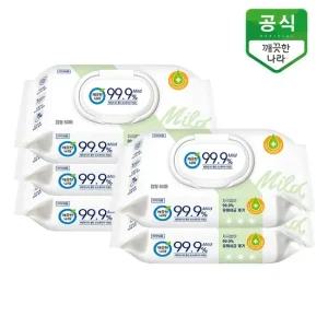 깨끗한나라 클린 손소독티슈 마일드 캡형 60매 x 5팩