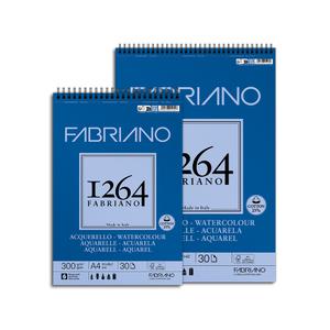파브리아노 1264 스케치북 워터칼라 중목 WSC02 A4 210x297mm 300g 30매 상단스프링