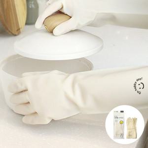 [명진] 니트릴 100% 내구성 강한 스마일 고무장갑 3개입(소/중/대)