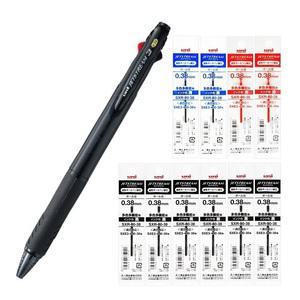 미쯔비시 유니 제트스트림 3색 볼펜+리필 10개 멀티펜 0.38mm SXE3-400-38