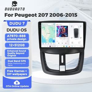 DUDUAUTO 안드로이드 13 AKM7739 12G + 자동차 라디오 2006-2015 용 푸조 207/207CC 내비게이션 GPS 멀티미