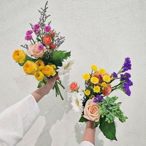 [꽃같은하루] 랜덤 제철꽃 두다발 생화 꽃다발 주문 꽃 택배 온라인꽃집