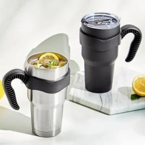 (1개+1개)클리나 대용량 텀블러 보온보냉 손잡이 스텐 텀블러 900ml