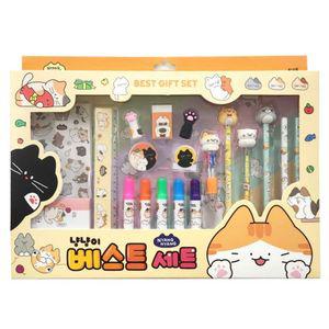 냥냥이 베스트 문구세트 학용품 어린이선물 종합 선물용 졸업 초등학생 학교입학준비물 단체 판촉물