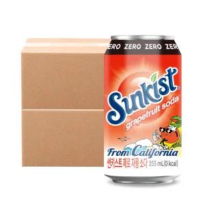 썬키스트 제로 자몽 소다 355ml 48캔 / 탄산음료 제로음료
