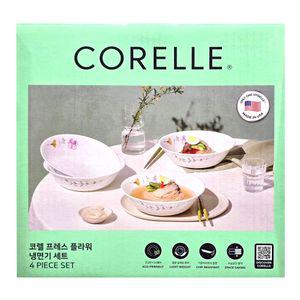 코렐 프레스 플라워 냉면기 4P 세트 코스트코 라면 국수 그릇 내열유리 국 대접