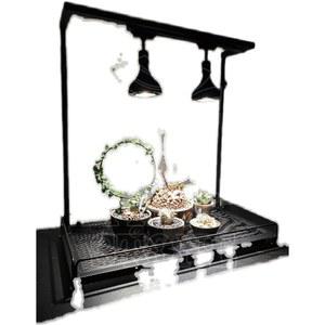 우산 식물등 거치대 선반 제외) 선반다육이 다육식물용 철제 스탠드 상품 블랙램프-다육식물