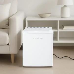 쿠잉 무소음냉장고 REF-N25 화이트 미니 원룸 사무실 기숙사 탕비실 음료수냉장고