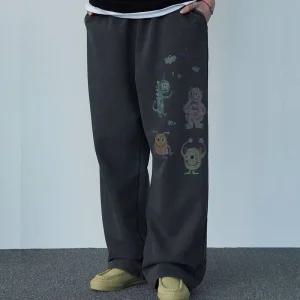 꼼파뇨 Big happy day 피그먼트 스웨트팬츠 스모크블랙 751361