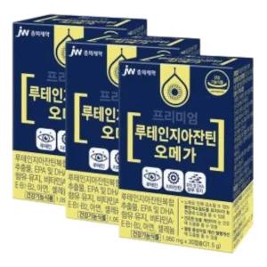 JW중외제약 프리미엄 루테인지아잔틴 오메가 1050mg 30캡슐 3박스