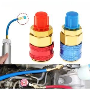 프레온 R134A H/L 자동차 퀵 커플러 커넥터 합금 어댑터 에어컨 냉매 조정 가능한 AC 매니폴드 게이지