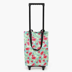 쇼핑카트 수박패턴 이동식 접히는 장바구니 캐리어 (WFHH3CS)