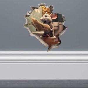 마우스 화장실 스티커 가장 비닐 FHJ1395 2팩 데칼 장난 스틱 넓은 범퍼 3D