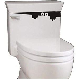 블랙 3D 화장실 시트 벽용 데칼 아트 장식 액세서리 탈착식 뚜껑 스티커