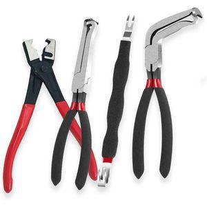 Nixalith 4CPS 전기 분리 플라이어 세트 커넥터 분리기 8인치 60도 구부러진 노즈 플라이어직선자동차 커넥