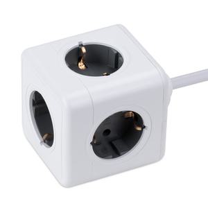 파워큐브 V2 고용량 멀티탭 5구 1.5m 4000W 과부하 차단 디자인 인테리어 멀티탭 화재방지