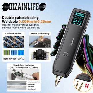 더블 축복 휴대용 스폿 용접기 DIY 핸드 헬드 스폿 용접 기계 90 기어 18650 배터리에 맞게 조절 가능