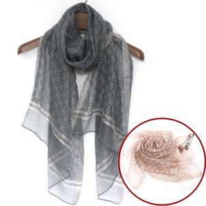 롱 실크 스카프 목도리 여성 봄 가을 포인트 패션