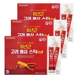 더존건강 6년근 고려 홍삼 스틱 26포 젤리형 X 3개