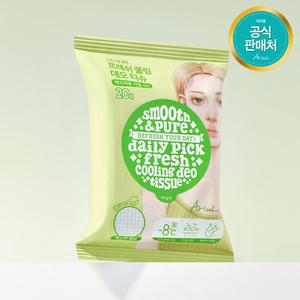 [공식] 아리얼 스무스 앤 퓨어 (프레쉬) 쿨링 데오 티슈 20매