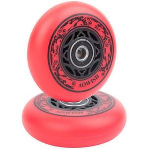 AOWISH 76mm 90a 립서프 휠, 베어링 ABEC-9 포함 RipStik DLX 캐스터 보드, 디럭스 주니어 스케이트 휠 피벗 보드 2개, (2개 세트) (빨간색)