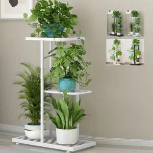 키밍 철제 화분 정리대 3단 4단 선반 철재 받침대 화분대 화분선반 거실화분선반 거실