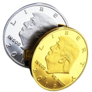 트럼프 기념주화 2개 미국 대통령 동전 금화 은화 케이스 포함 코인 수집