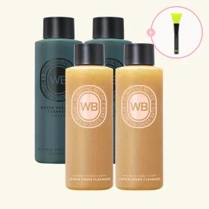 [젤리팩브러쉬증정] 200ml x 4개 원더바스 레몬청클렌저+슈퍼베지톡스 클렌저 리뉴얼