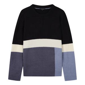 [파렌하이트] 블록 컬러 배색 라운드 풀오버 니트 (FHUCH8304)