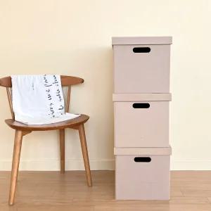 종이 박스 5p 접이식 보관 정리 리빙 폴딩 퇴사박스 다용도 튼튼한 정리함 수납함