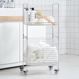 JBJ 비블레스 리비에르 프리미엄 84리터 올스텐 304 세탁바구니 2단 [바퀴포함]