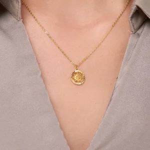 갤러리아 대한민국금거래소 써클 썬레이 24K 순금 목걸이 3.75g + 18K 연결장식