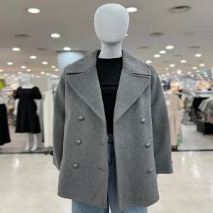 [리스트][LIST] 울혼방 금장 버튼 하프코트 OTWHCT01508