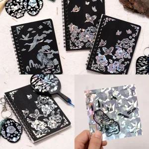 자개 스티커 수첩 전통 공예 외국인 선물 한국 기념품 메모장 고급 휴대용 노트 공책 데몬헌터스 더피