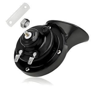 KBAEY 300DB 슈퍼 라우드 트레인 경적, 12V 방수 에어 경적 교체 키트, 하이 로우 톤 자동차 전기 달팽이 더블 트럭 보트용 범용 (블랙)