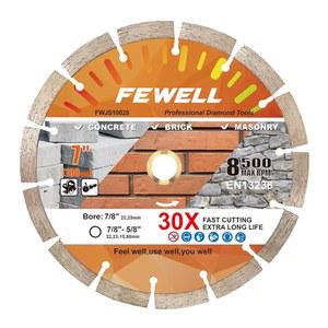 FEWELL 7인치 다이아몬드 블레이드 앵글 그라인더 건식 습식 절단 콘크리트 석조 벽돌 블록 스톤 및 7 8 5 8인치 Arbor용 콘크리트 세그먼트 톱 블레이드