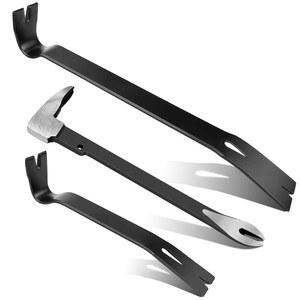 [미국배송] 라이툴 3피스 프라이 바 세트 DIY용 스틸 포 10인치 풀러 리모델링 주택 네일 바 캣츠 플랫 - 및 목공 고탄소 15인치 9인치