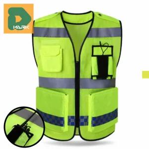안전조끼 형광 야광 교통 인식 통풍 야간 여름 주차 현장 작업 반사 메쉬 스마트 포켓 공사 안내 도로 경비