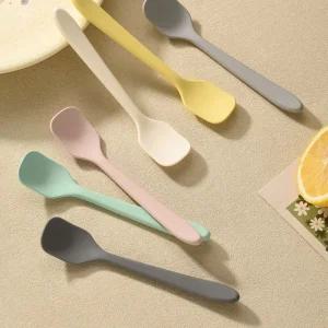 실리콘 요거트 스푼 아이스크림 요플레 미니 숟가락