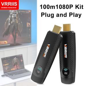 무선미러링 100M 무선 비디오 송수신기 HDMI 연장 TV 스틱 동글 화면 공유 어댑터 DVD PC 노트북 TV 모니터