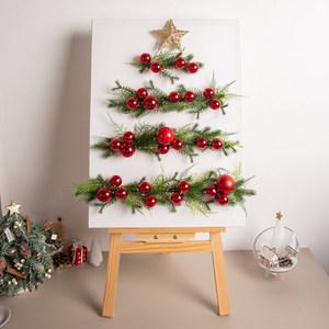 크리스마스 액자 트리 벽 장식 이젤세트 LED 아이볼 캔버스 95cm 벽걸이 테이블