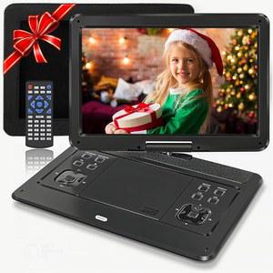 16.9인치 휴대용 bvD 플레이어 14.1인치 회전 스크린 6시간 배터리 자동차 DVD 레스트 마운트 충전기 bvD로 모든 지역 디스크/sD 카드/USB/Sync TV 블랙 지원