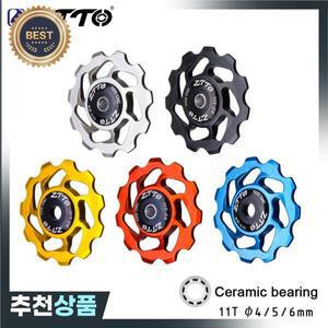 ZTTO 11T MTB 자전거 뒷 변속기 자키 휠 세라믹 베어링 풀리 AL7075 CNC 도로 가이드 롤러 아이들러 4mm 5m
