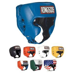 링사이드 대회 같은 복싱 헤드기어와 뺨을 가진 복싱 헤드기어