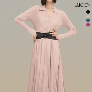 루시앙 카라 슬림 니트 가디건