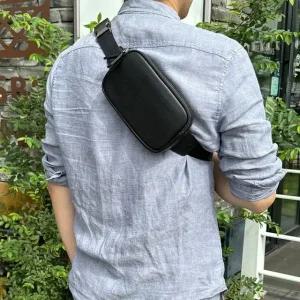 남성 레더 크로스 바디 미니 슬링백 (WFJCYW0)