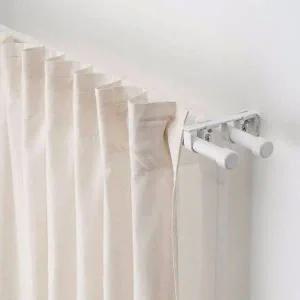 [이케아] 베크레프타 이중커튼봉세트 화이트 (120-210)cm 커텐 거실커텐 침실커텐