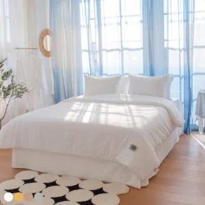 [무케] 그래이불_수피마 코튼 100수 간절기 차렵이불세트 K이불+K패드+베개커버2p