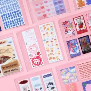 [LF227O74_58]와이드 바인더 리필 양면 스티커 보관 A5